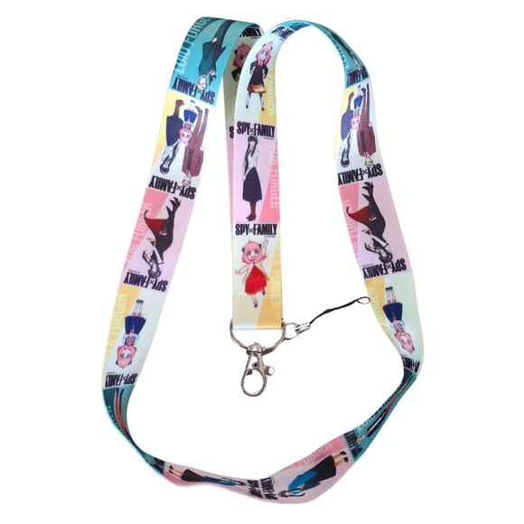 Japan Anime Spy X Family Neck Lanyard & Clip Multicolor Fabric One Size Unisex - Picture 2 of 6
